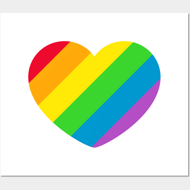 Rainbow LGBT Pride Heart Wall Art by jeciao